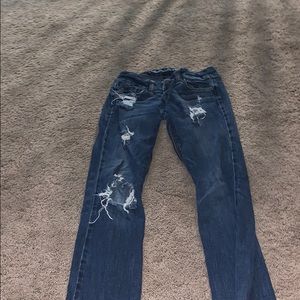 Ripped up American eagle jeans